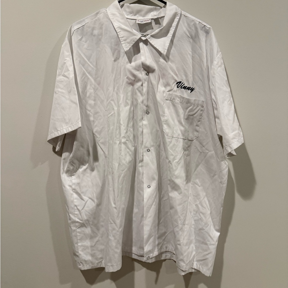 Chef Works Unisex Essential Plastic Button Le Mans Coat White Size 2XL